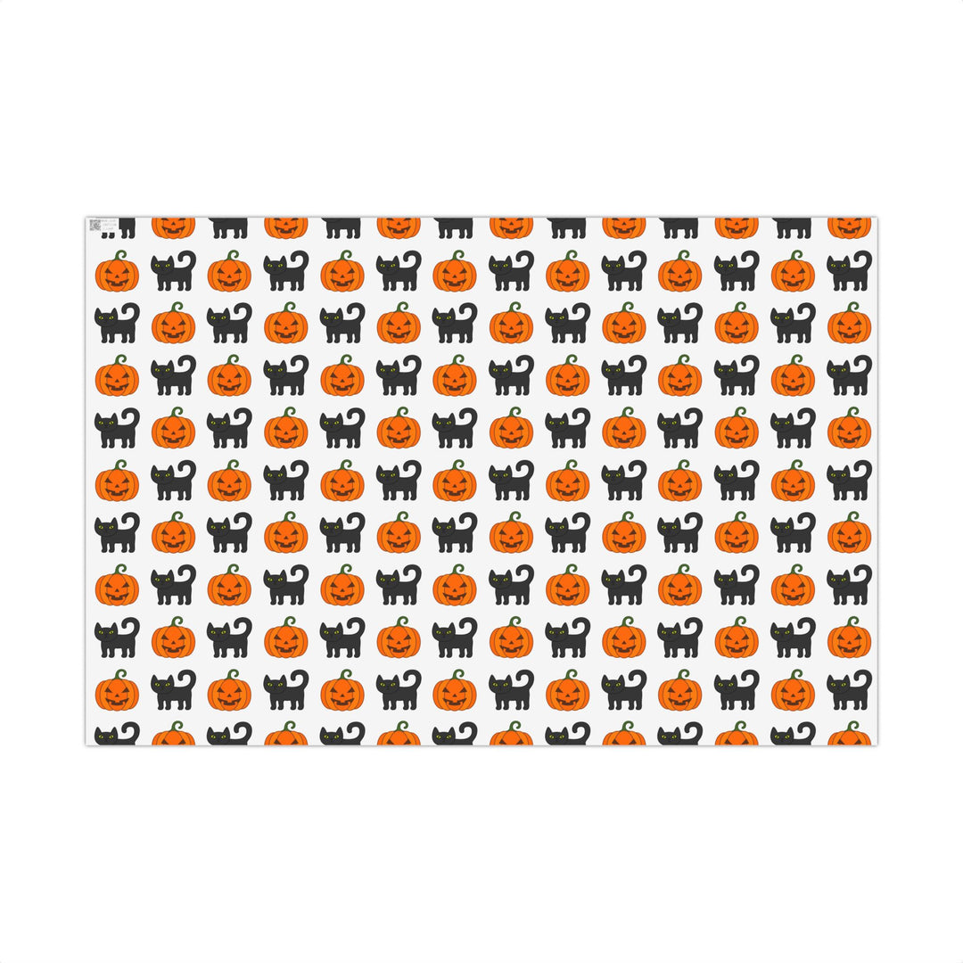 Pumpkin Pawprints Gift Wrap