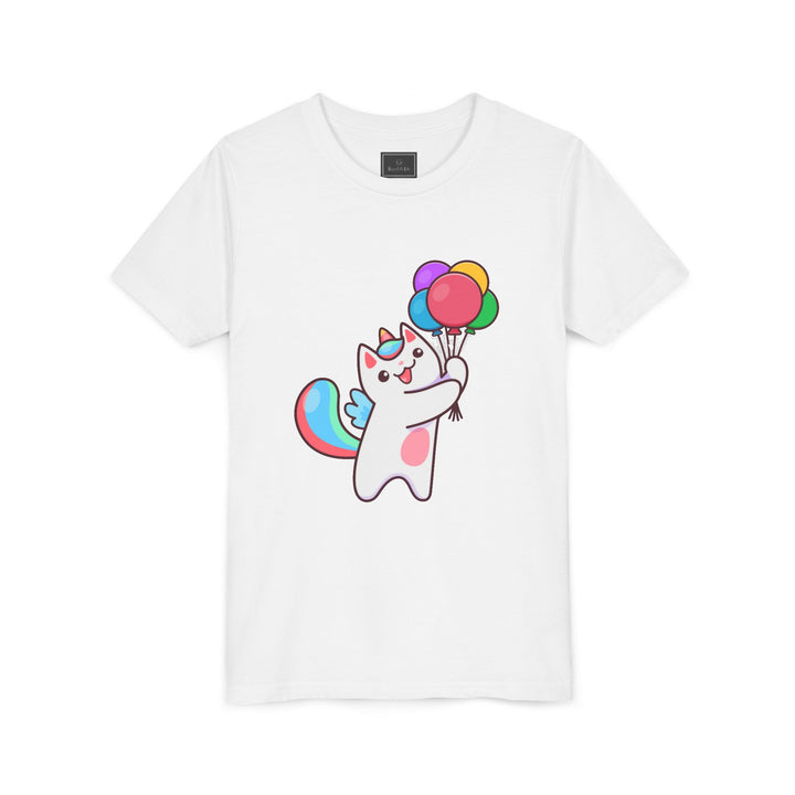 Caticorn and Balloons Youth Short Sleeve Tee
