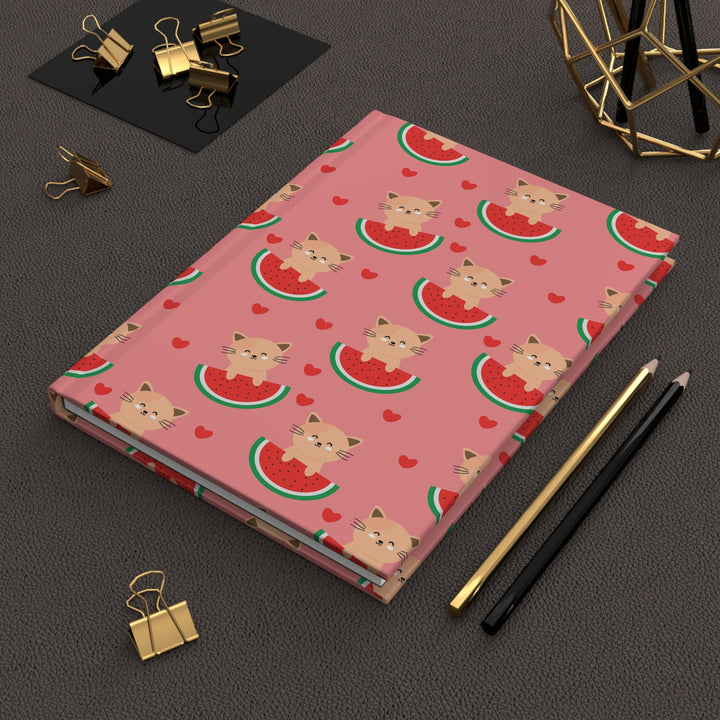 Watermelon Cat Hardcover Journal