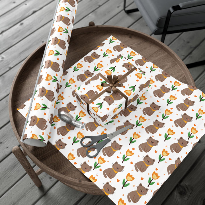 Purrfect Petals Gift Wrap