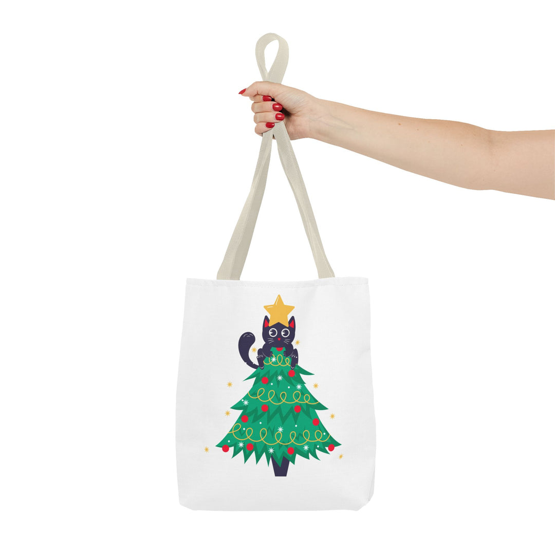 Cat Christmas Tree Tote Bag