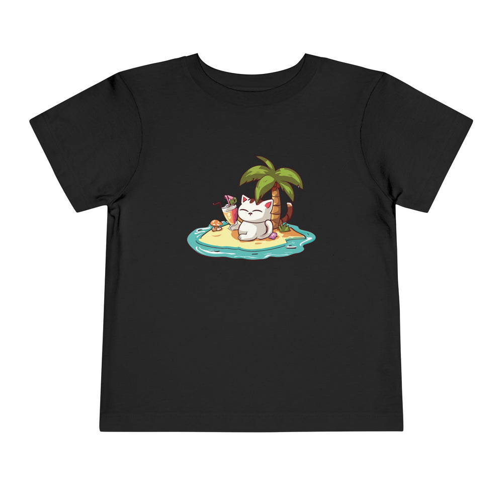 Tropical Cat Toddler Tee- Happy Little Kitty