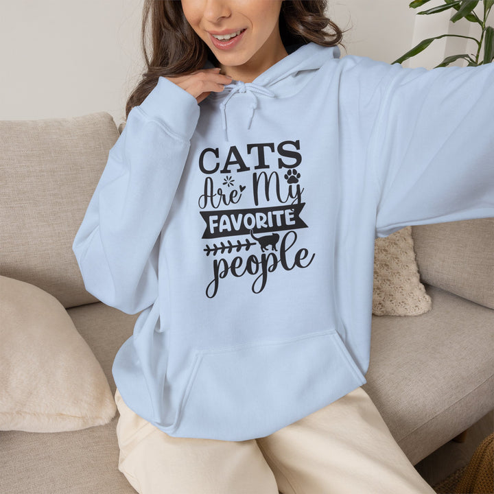 Cats Are My Favorite People Hooded Sweatshirt