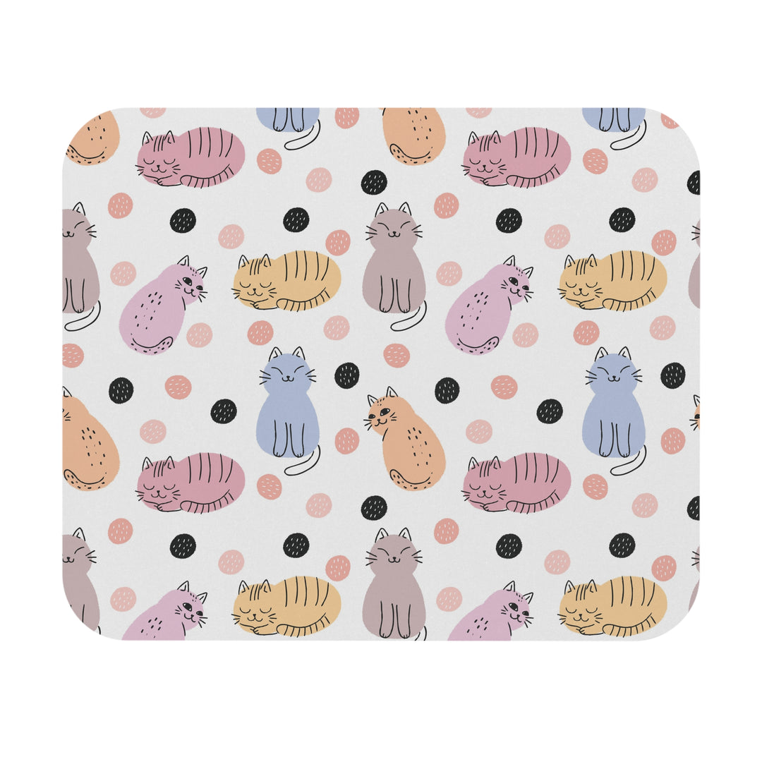 Cats and Dots Mouse Pad