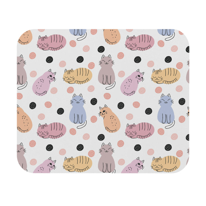 Cats and Dots Mouse Pad