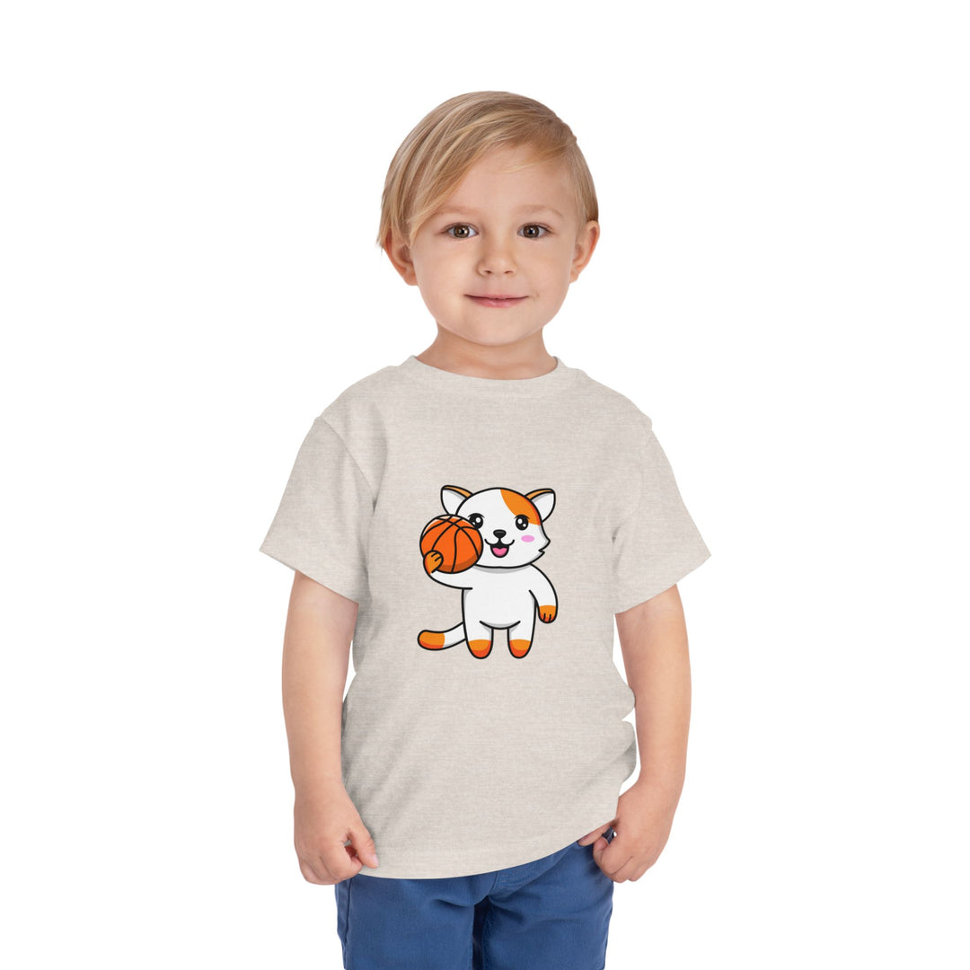 Basketball Cat Toddler Tee