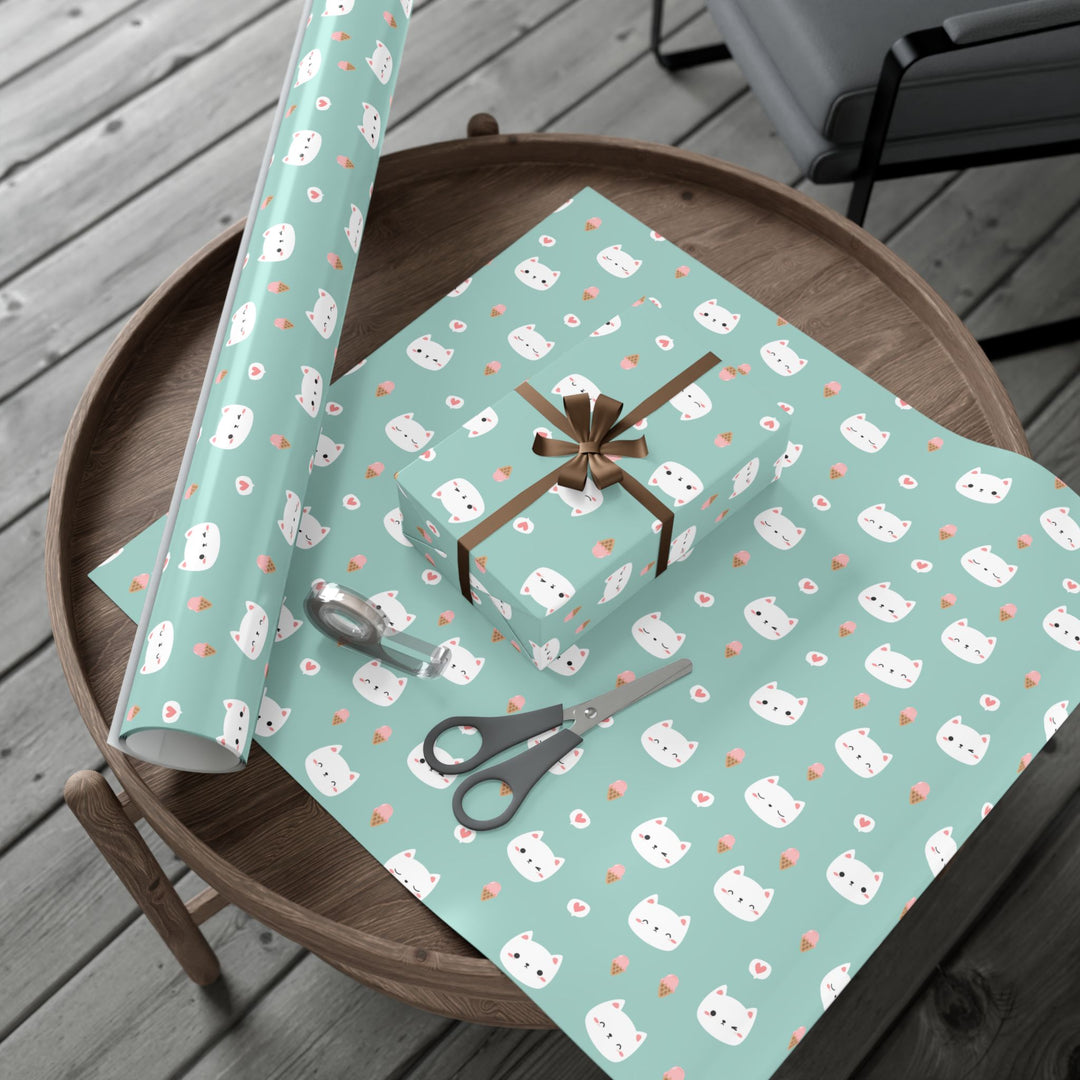 Cats and Ice Cream Gift Wrap