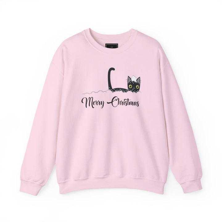 Snowy Christmas Cat Unisex Crewneck Sweatshirt