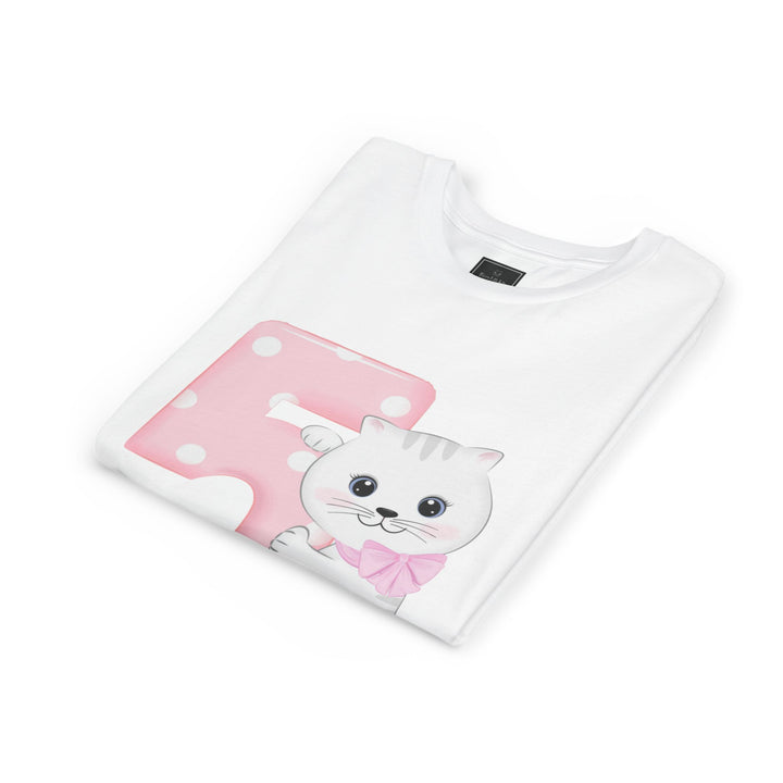 Happy 5th Birthday Cat Youth Short Sleeve Tee