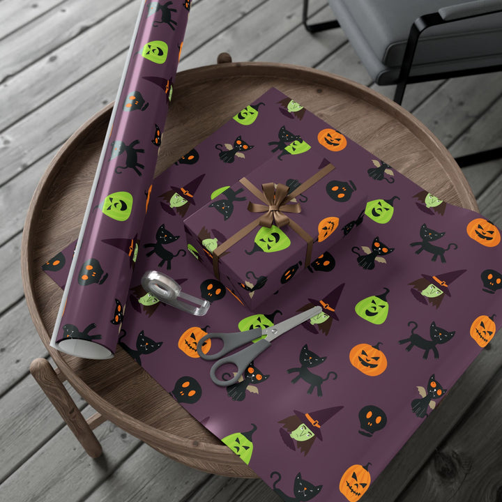 Spooky Black Cat Gift Wrap