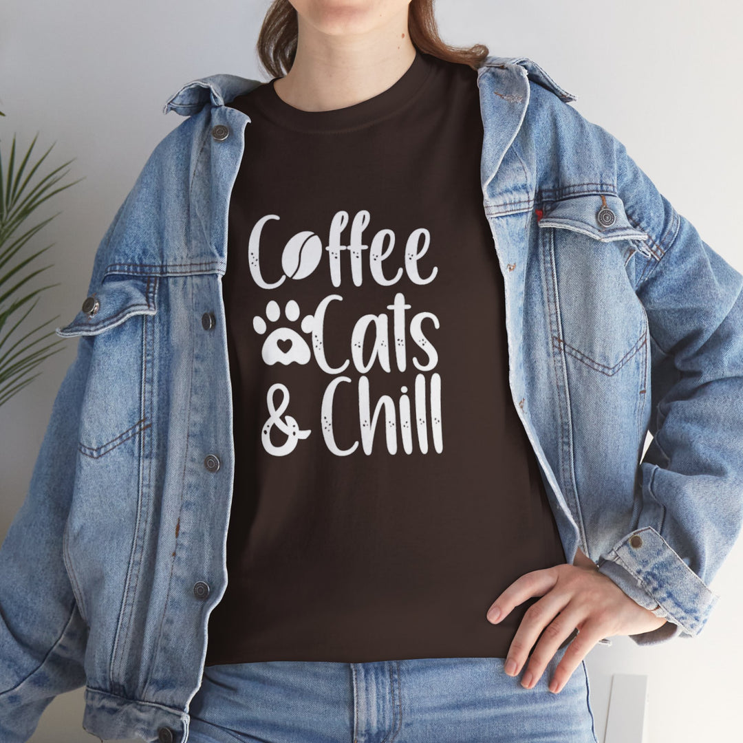 Coffee Cats and Chill Cotton Tee