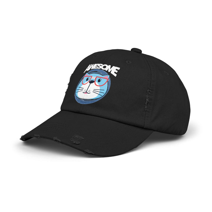Awesome Cat Unisex Distressed Hat