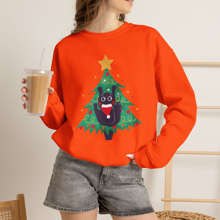 Tree Climbing Kitty Crewneck Sweatshirt