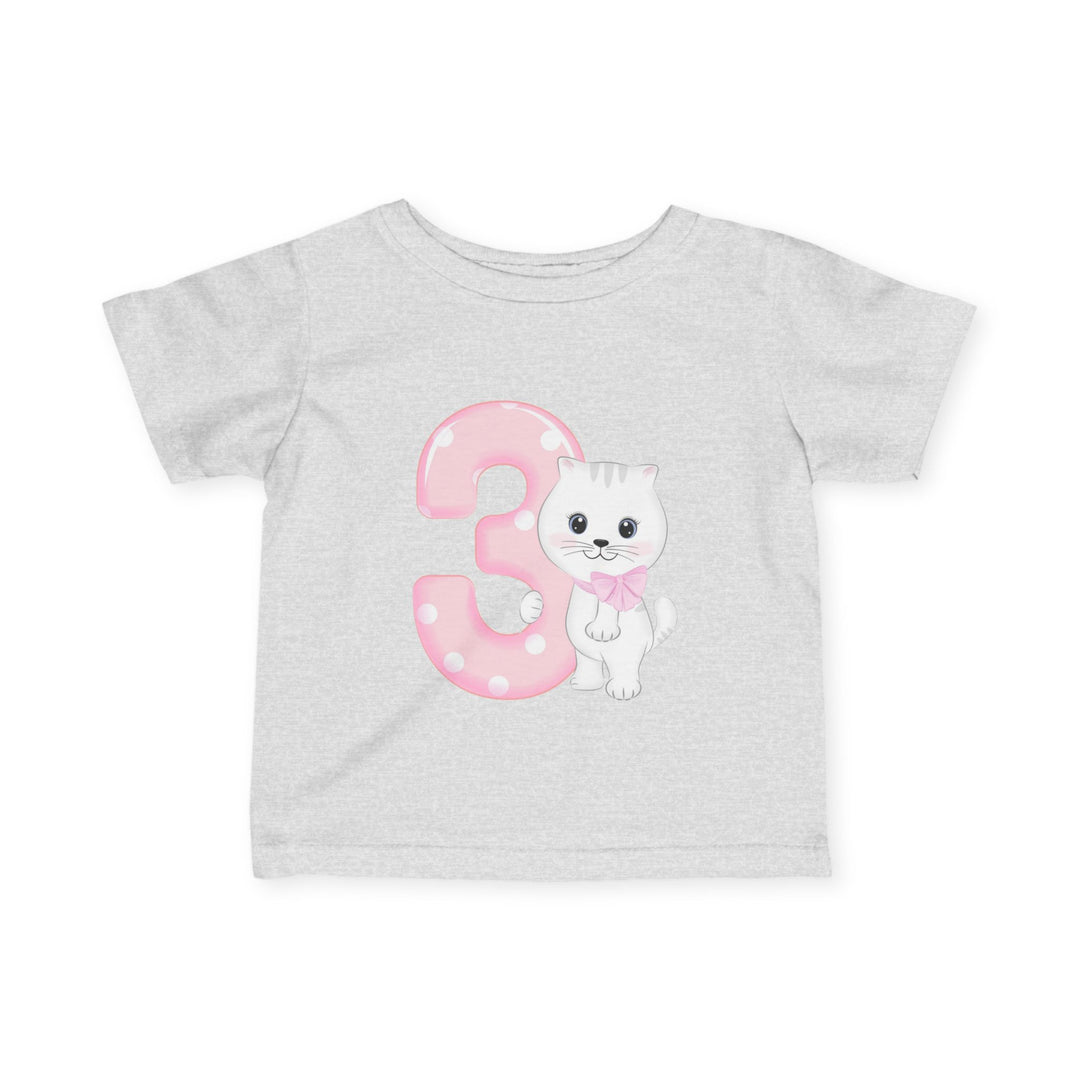 Happy 3rd Birthday Cat Infant Fine Jersey Tee