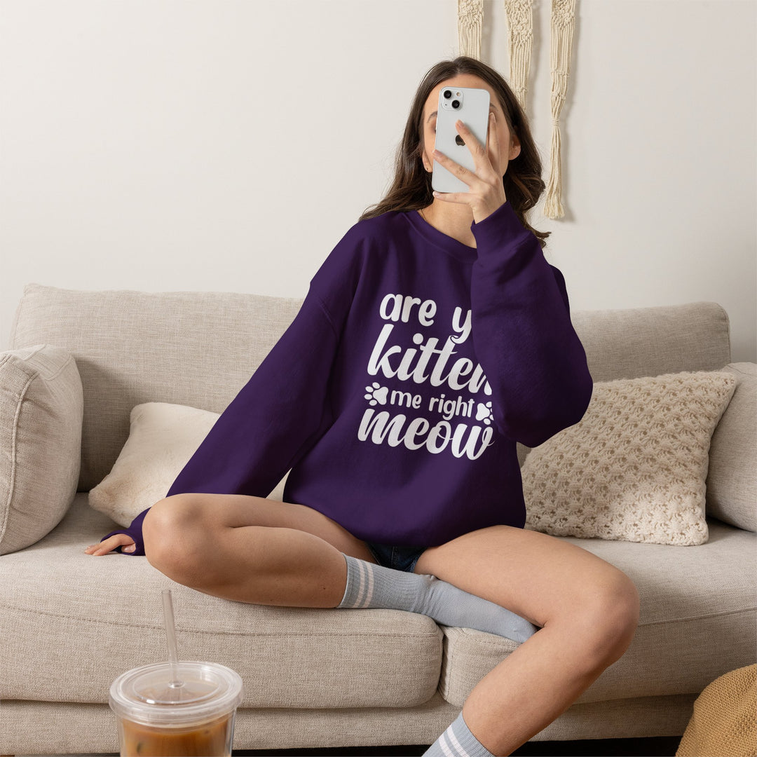 Kitten Me Right Meow Crewneck Sweatshirt