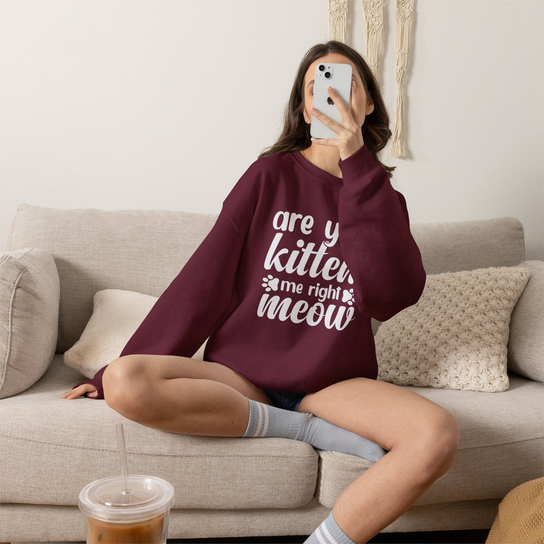 Kitten Me Right Meow Crewneck Sweatshirt