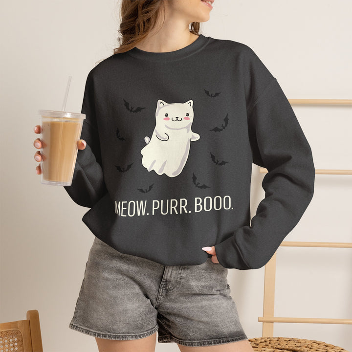 Meow. Purr. Boo. Unisex Crewneck Sweatshirt