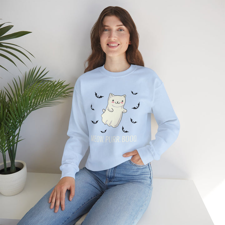 Meow. Purr. Boo. Unisex Crewneck Sweatshirt