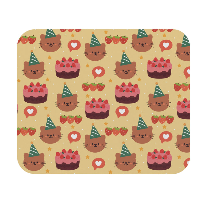 Strawberry Cake Cat Mouse Pad