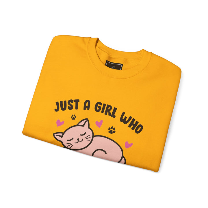 Girl Who Loves Cats Crewneck Sweatshirt