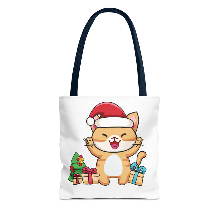 Happy Santa Cat Tote Bag