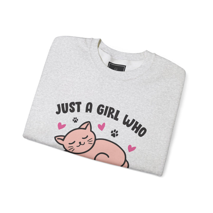 Girl Who Loves Cats Crewneck Sweatshirt