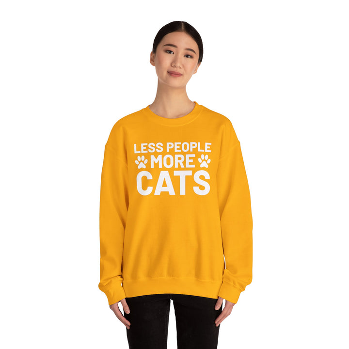 Less People More Cats Crewneck Sweatshirt
