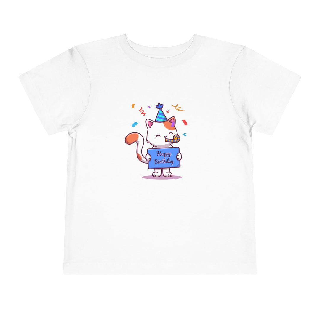Birthday Celebration Cat Toddler Tee