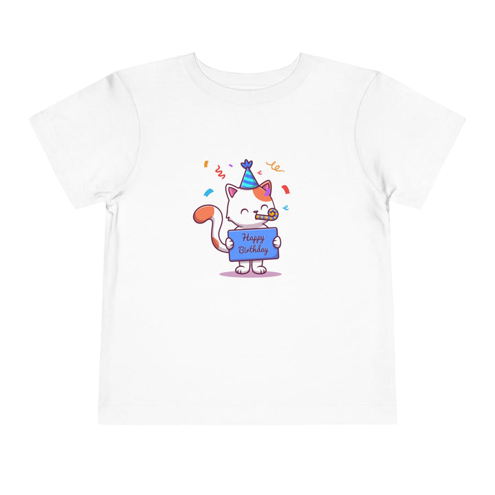 Birthday Celebration Cat Toddler Tee