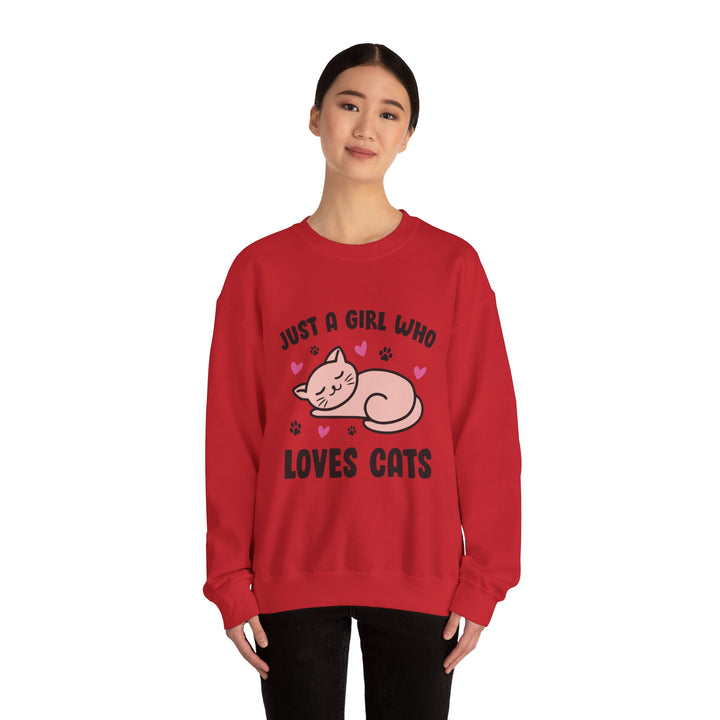 Girl Who Loves Cats Crewneck Sweatshirt