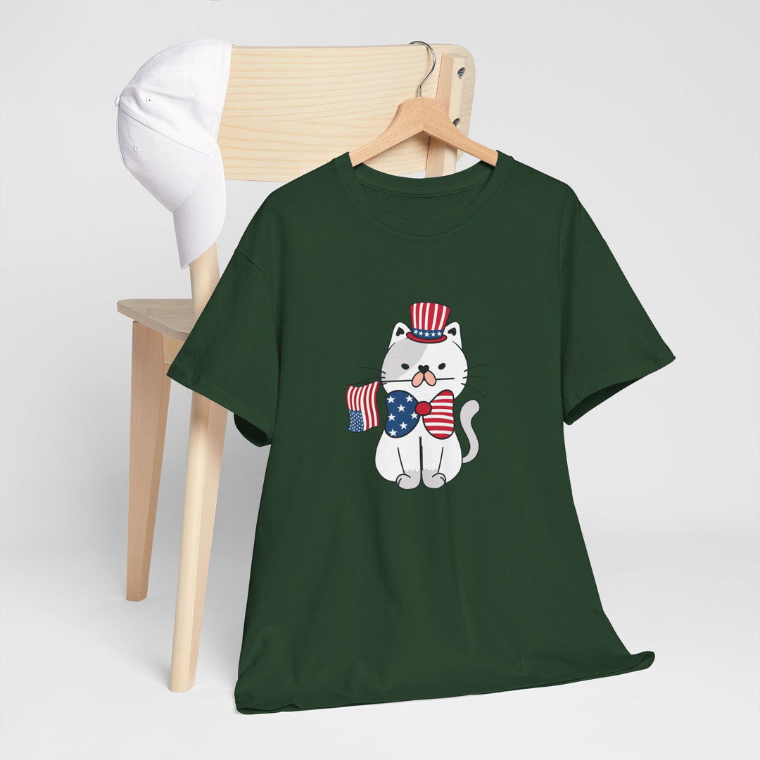 Patriotic Cat Cotton Tee
