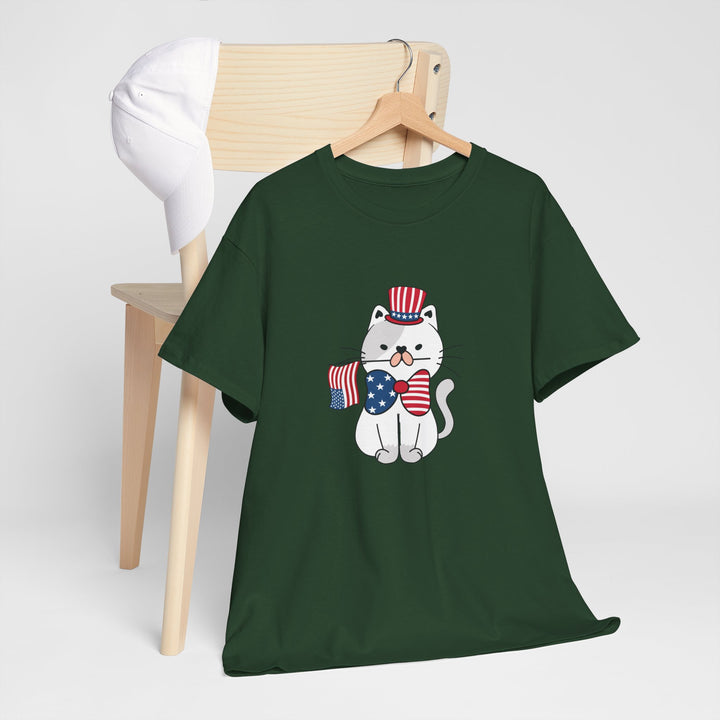 Patriotic Cat Cotton Tee