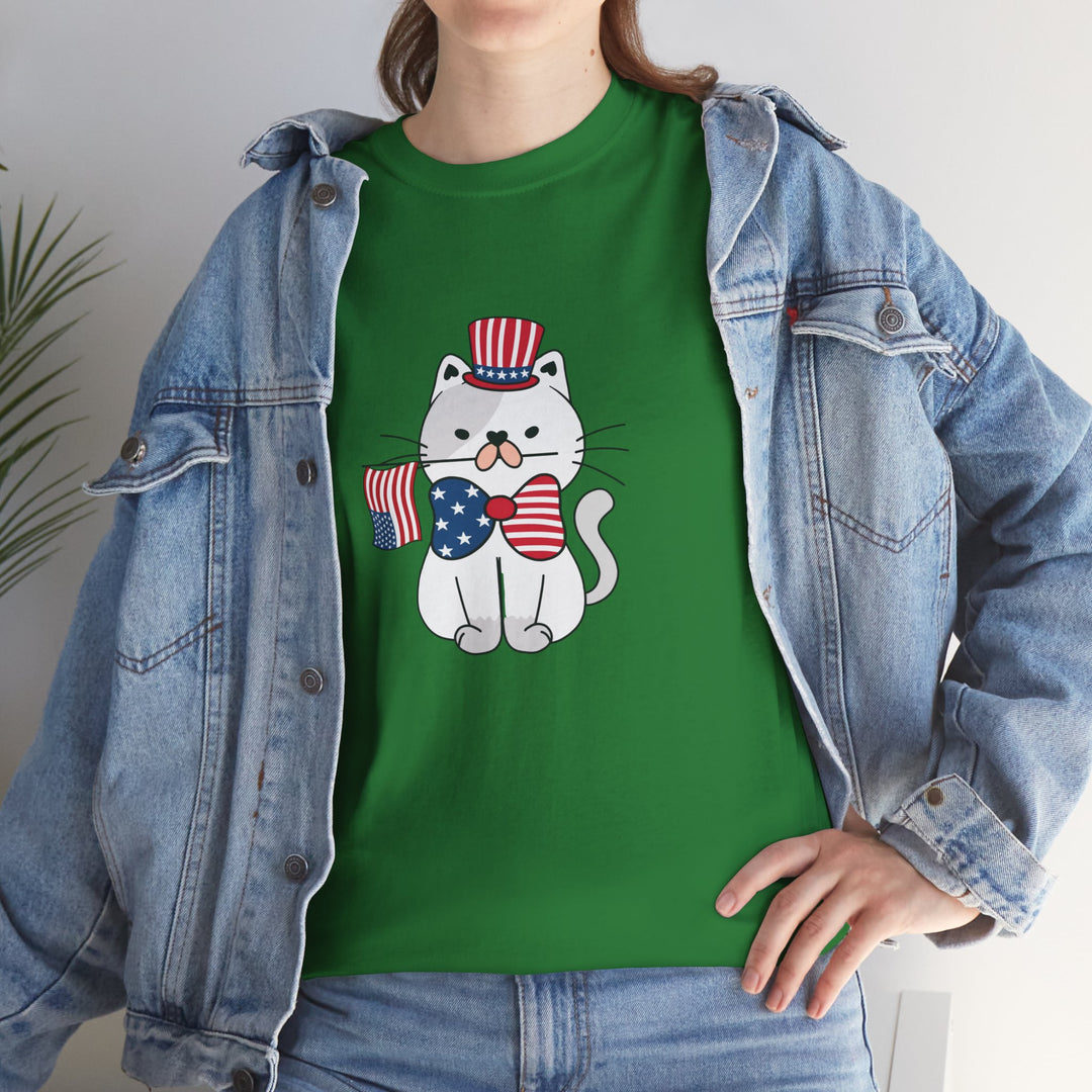 Patriotic Cat Cotton Tee