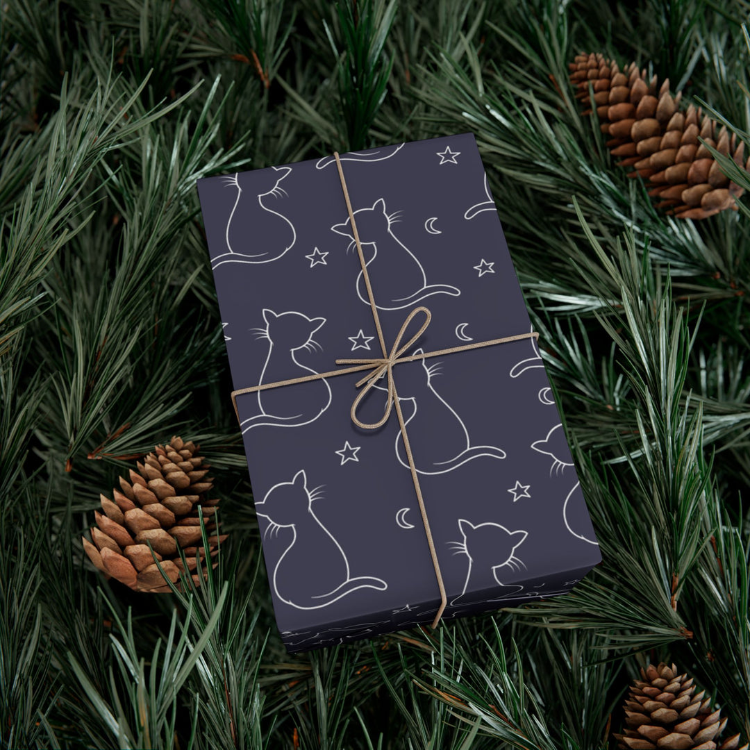 Night Sky Cat Gift Wrap