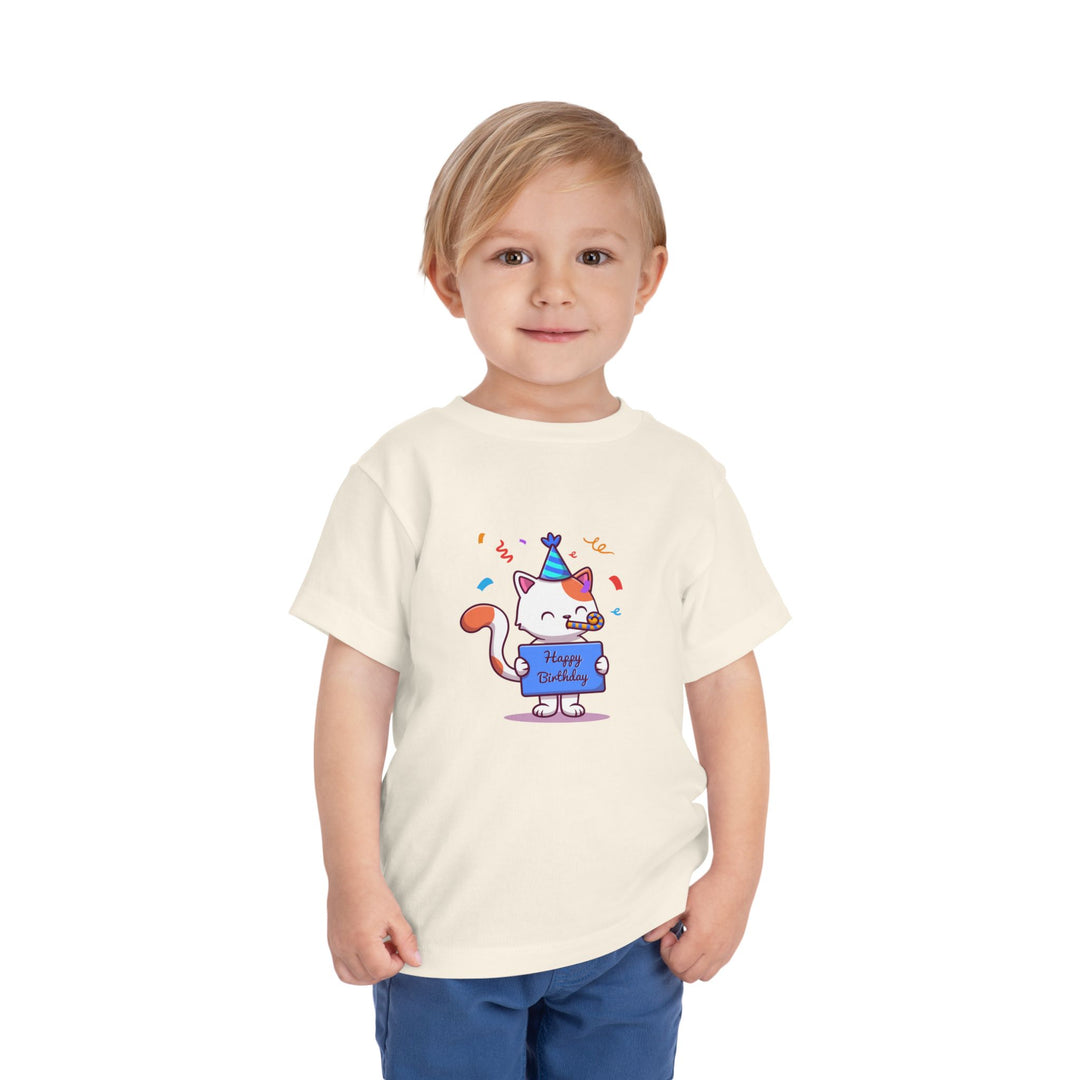 Birthday Celebration Cat Toddler Tee