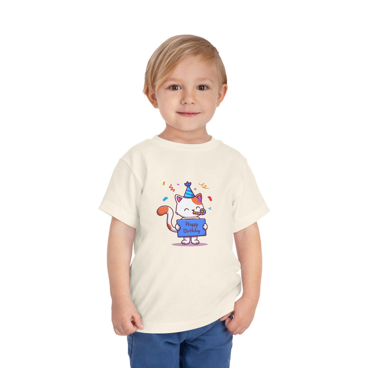 Birthday Celebration Cat Toddler Tee