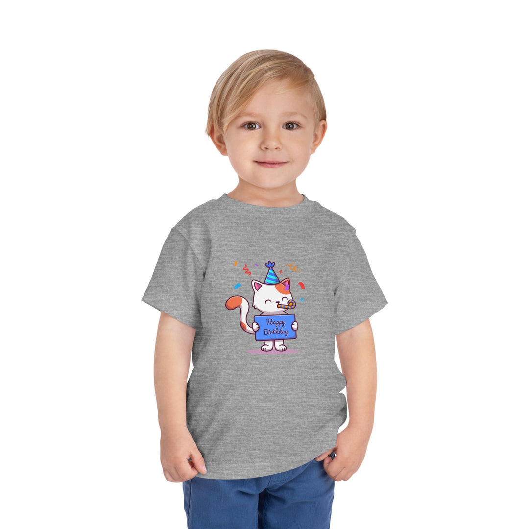 Birthday Celebration Cat Toddler Tee