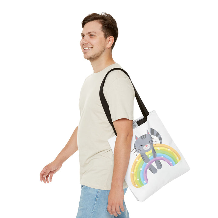 Over the Rainbow Cat Tote Bag