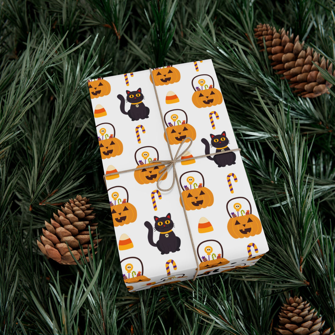 Happy Halloween Cat Gift Wrap