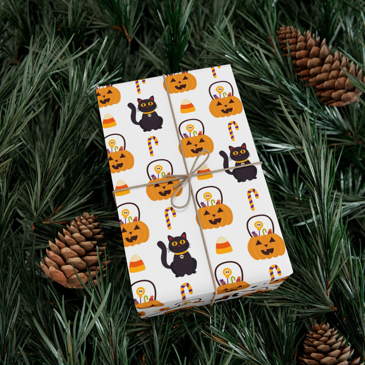 Happy Halloween Cat Gift Wrap