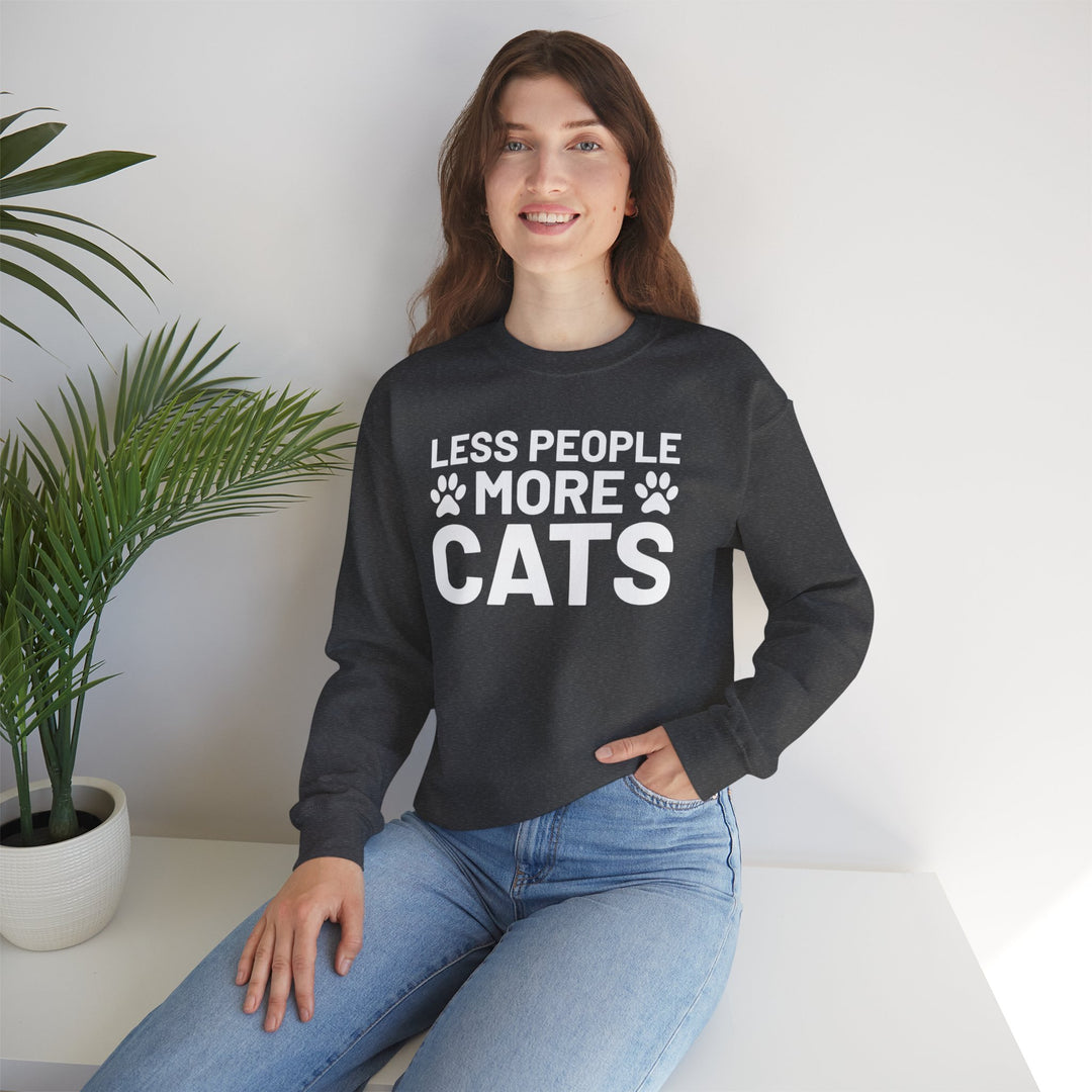 Less People More Cats Crewneck Sweatshirt