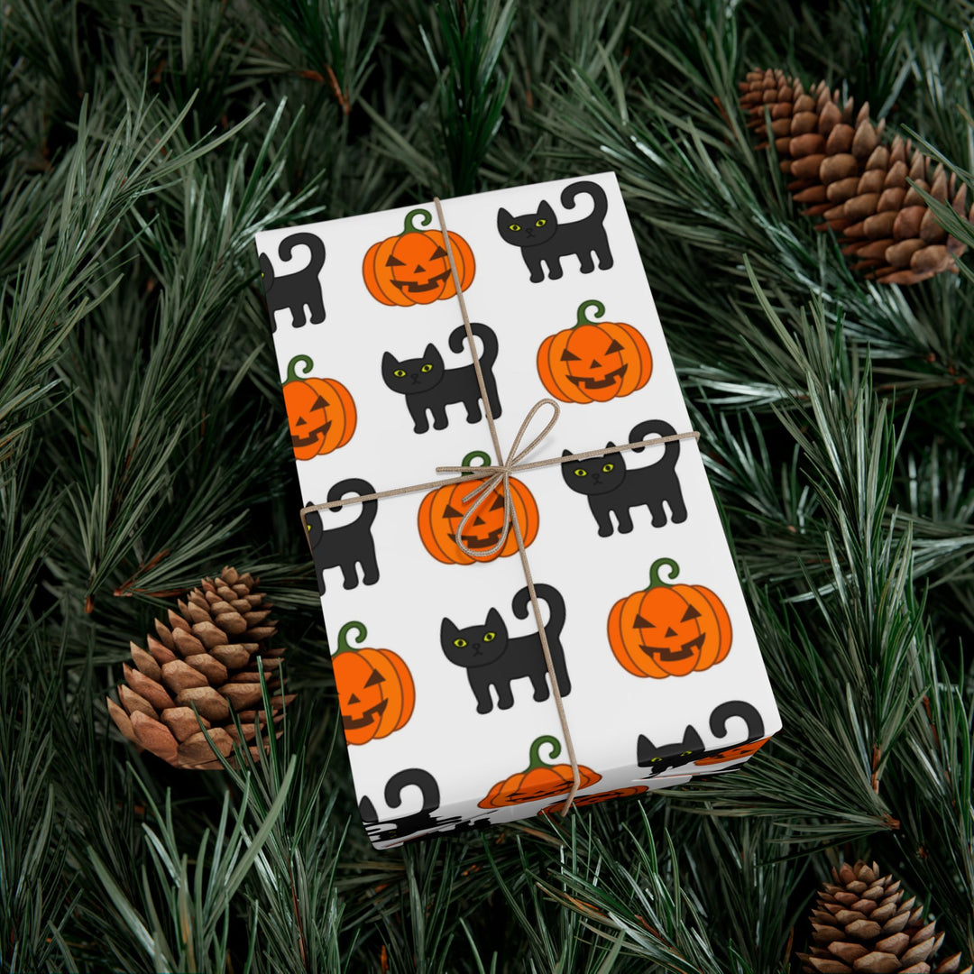 Pumpkin Pawprints Gift Wrap