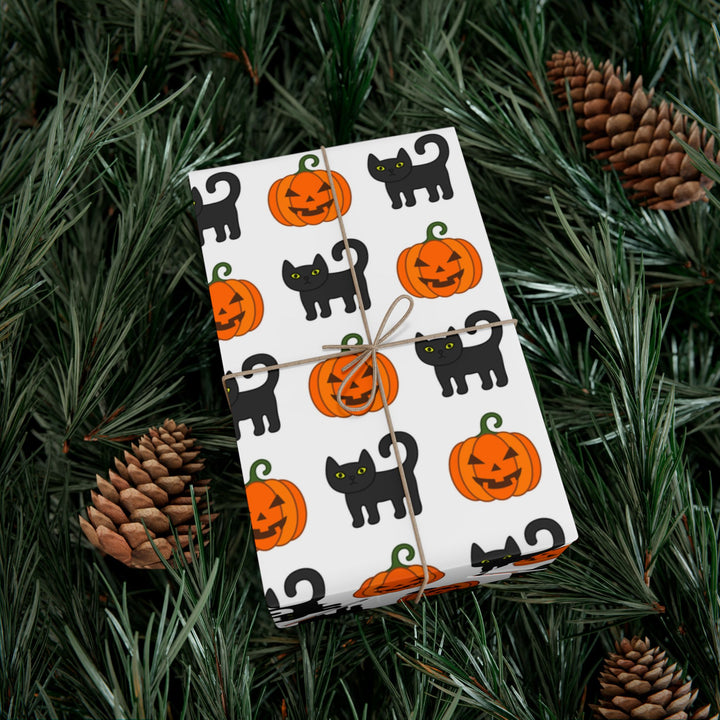 Pumpkin Pawprints Gift Wrap