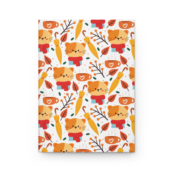 Fall Cat Hardcover Journal
