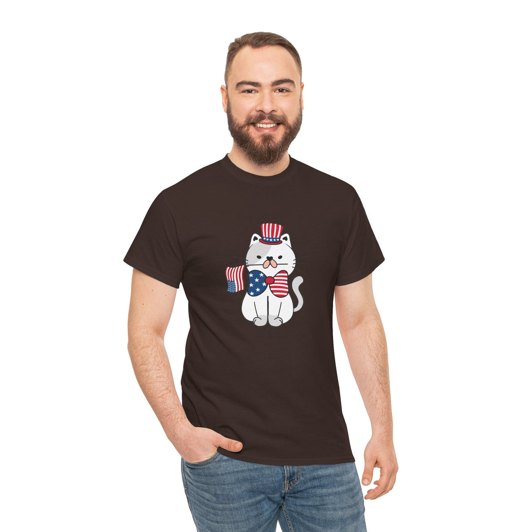 Patriotic Cat Cotton Tee