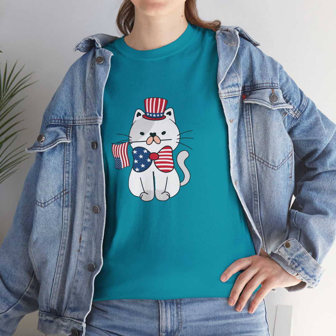 Patriotic Cat Cotton Tee