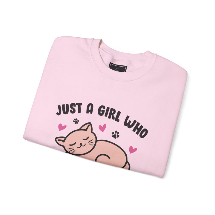 Girl Who Loves Cats Crewneck Sweatshirt
