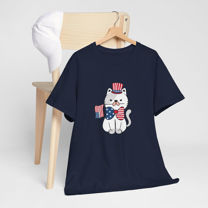 Patriotic Cat Cotton Tee