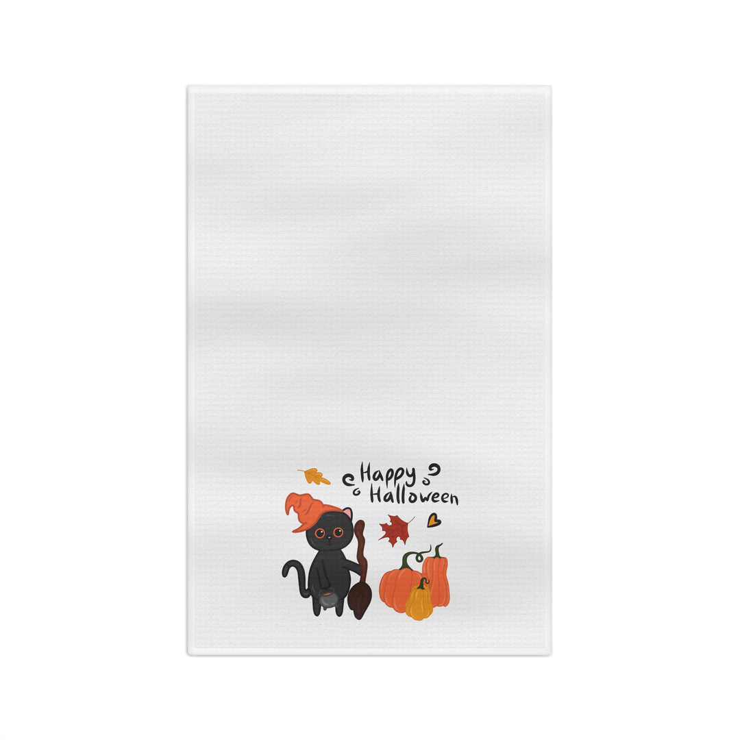 Happy Halloween Black Cat Tea Towel