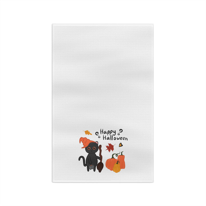 Happy Halloween Black Cat Tea Towel